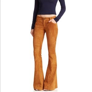 Alice and Olivia suede bell bottoms